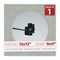 Light Grey Suede Mat Board for 13x13 Frames - Circle Opening for 9x9 Photos
